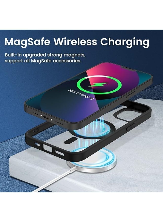 ACLIX Magnetic Case for iPhone 12 And iPhone 12 Pro [Shockproof & Slim] Clear Hard Back Cover with high-Grade Protection | Black - Image 3